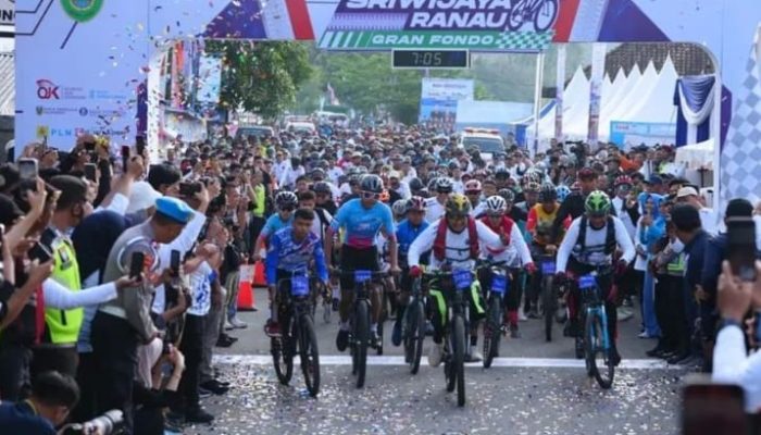 Sriwijaya Ranau Gran Fondo 2025 Digelar Meriah, Ribuan Goweser Padati Danau Ranau