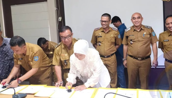Sekda OKU Selatan Pimpin Penandatanganan Pinjam Pakai Lahan untuk Koperasi Merah Putih
